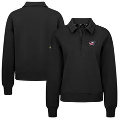 NHL Black Columbus Blue Jackets Levelwear Women's Canmore Quarter-Zip Pullover