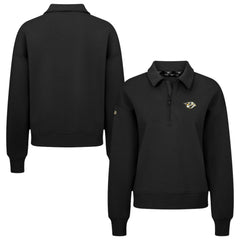 NHL Black Nashville Predators Levelwear Women's Canmore Quarter-Zip Pullover