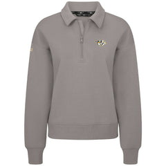 NHL Gray Nashville Predators Levelwear Women's Canmore Quarter-Zip Pullover