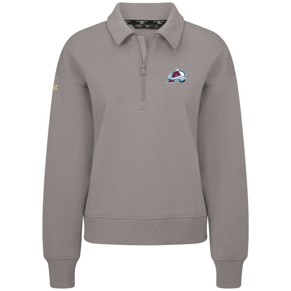 NHL Gray Colorado Avalanche Levelwear Women's Canmore Quarter-Zip Pullover