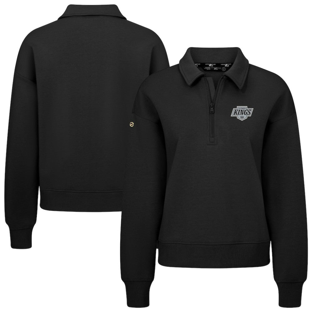 NHL Black Los Angeles Kings Levelwear Women's Canmore Quarter-Zip Pullover