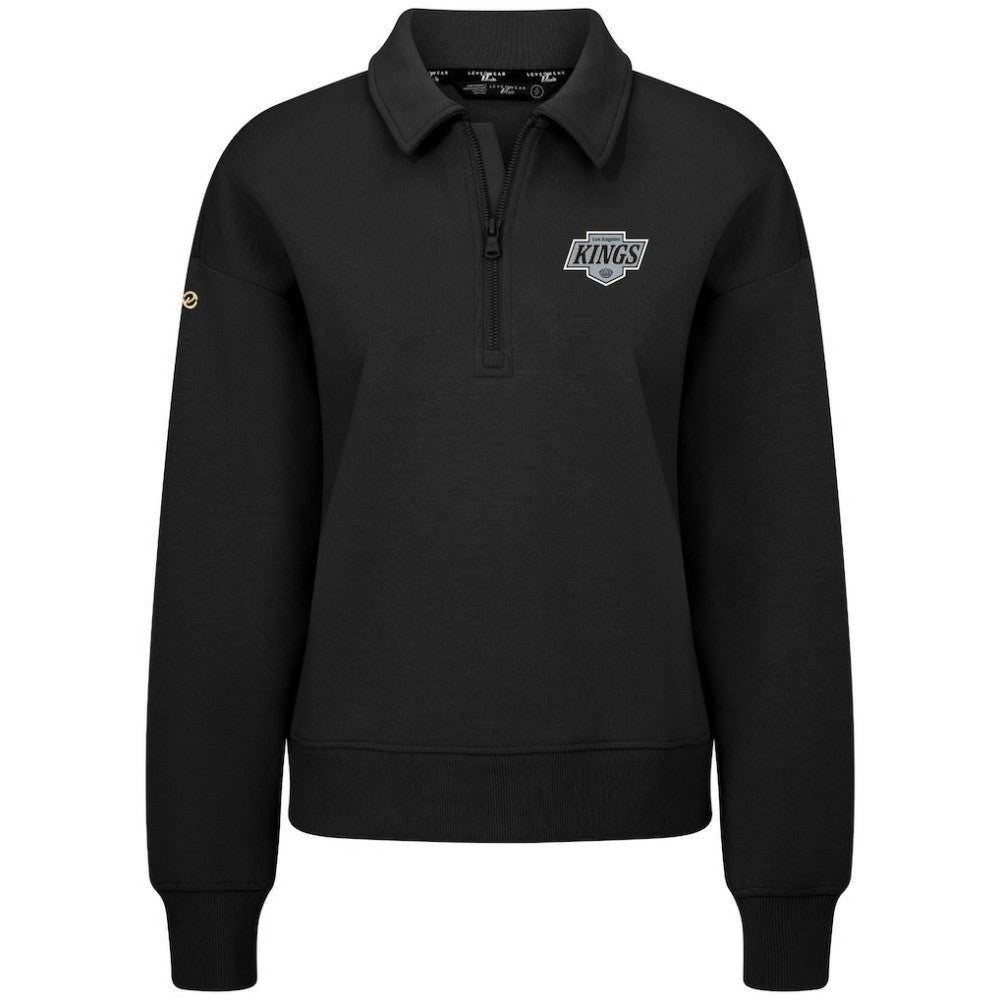 NHL Black Los Angeles Kings Levelwear Women's Canmore Quarter-Zip Pullover