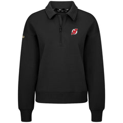 NHL Black New Jersey Devils Levelwear Women's Canmore Quarter-Zip Pullover