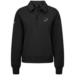 NHL Black San Jose Sharks Levelwear Women's Canmore Quarter-Zip Pullover