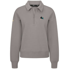 NHL Gray San Jose Sharks Levelwear Women's Canmore Quarter-Zip Pullover