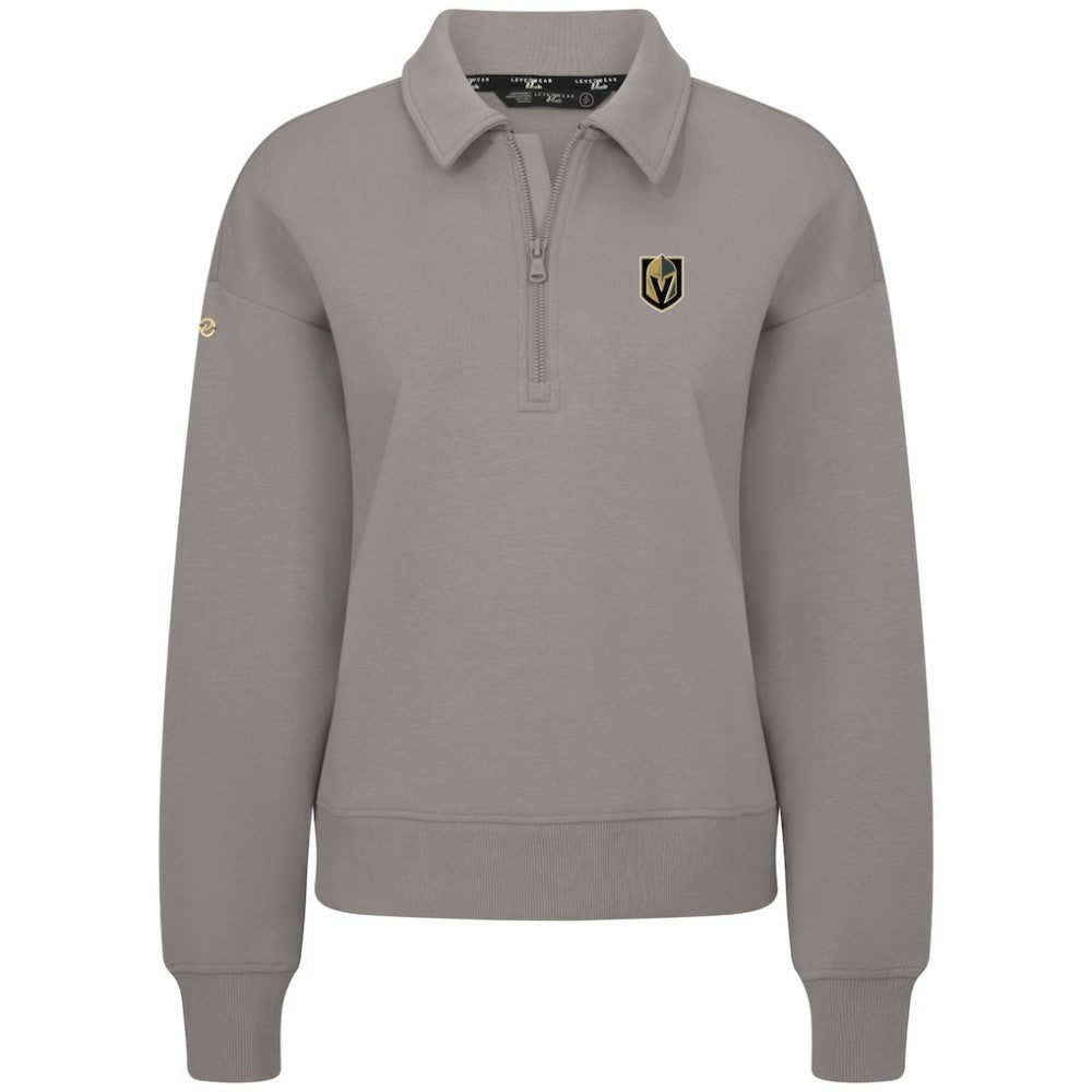 NHL Gray Vegas Golden Knights Levelwear Women's Canmore Quarter-Zip Pullover