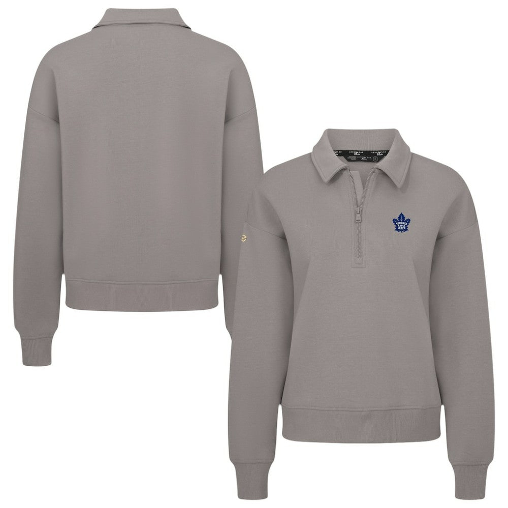 NHL Gray Toronto Maple Leafs Levelwear Women's Canmore Quarter-Zip Pullover