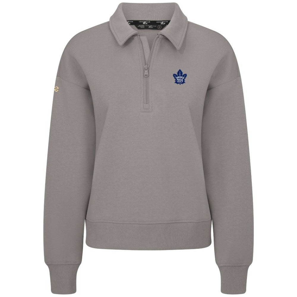NHL Gray Toronto Maple Leafs Levelwear Women's Canmore Quarter-Zip Pullover