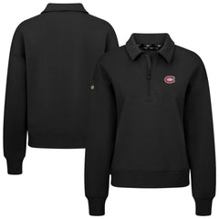 NHL Black Montreal Canadiens Levelwear Women's Canmore Quarter-Zip Pullover