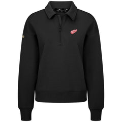 NHL Black Detroit Red Wings Levelwear Women's Canmore Quarter-Zip Pullover