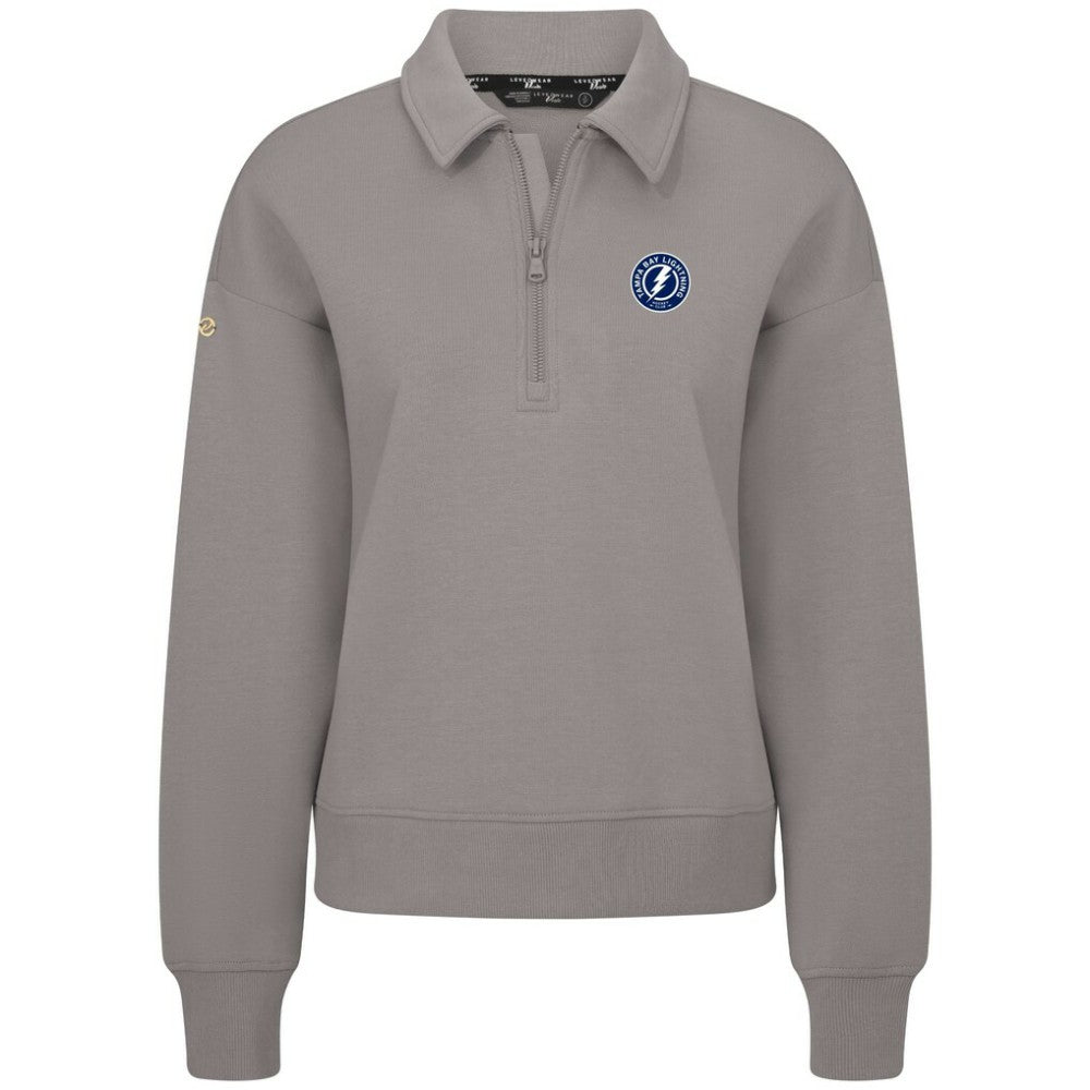 NHL Gray Tampa Bay Lightning Levelwear Women's Canmore Quarter-Zip Pullover