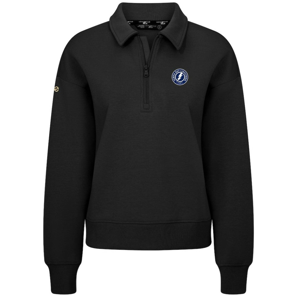 NHL Black Tampa Bay Lightning Levelwear Women's Canmore Quarter-Zip Pullover