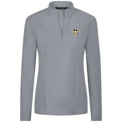 NHL Gray Pittsburgh Penguins Levelwear Women's Upright Quarter-Zip Pullover