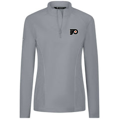 NHL Gray Philadelphia Flyers Levelwear Women's Upright Quarter-Zip Pullover