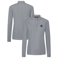 NHL Gray Vancouver Canucks Levelwear Women's Upright Quarter-Zip Pullover