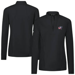 NHL Black Columbus Blue Jackets Levelwear Women's Upright Quarter-Zip Pullover