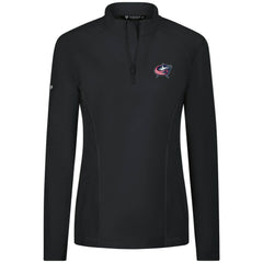 NHL Black Columbus Blue Jackets Levelwear Women's Upright Quarter-Zip Pullover