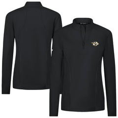 NHL Black Nashville Predators Levelwear Women's Upright Quarter-Zip Pullover