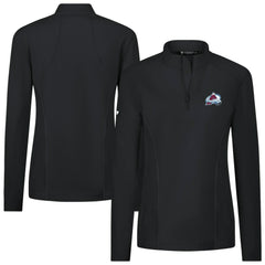 NHL Black Colorado Avalanche Levelwear Women's Upright Quarter-Zip Pullover