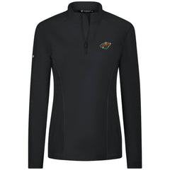 NHL Black Minnesota Wild Levelwear Women's Upright Quarter-Zip Pullover