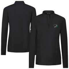 NHL Black San Jose Sharks Levelwear Women's Upright Quarter-Zip Pullover