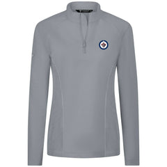 NHL Gray Winnipeg Jets Levelwear Women's Upright Quarter-Zip Pullover