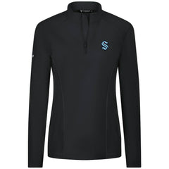 NHL Black Seattle Kraken Levelwear Women's Upright Quarter-Zip Pullover
