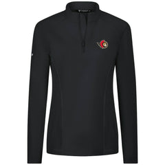 NHL Black Ottawa Senators Levelwear Women's Upright Quarter-Zip Pullover