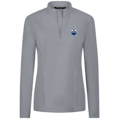 NHL Gray Edmonton Oilers Levelwear Women's Upright Quarter-Zip Pullover