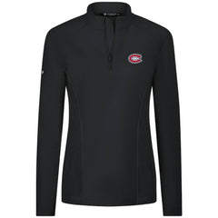 NHL Black Montreal Canadiens Levelwear Women's Upright Quarter-Zip Pullover