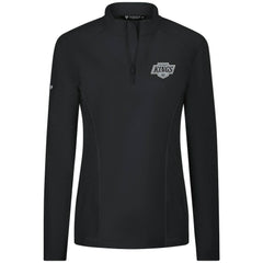 NHL Black Los Angeles Kings Levelwear Women's Upright Quarter-Zip Pullover