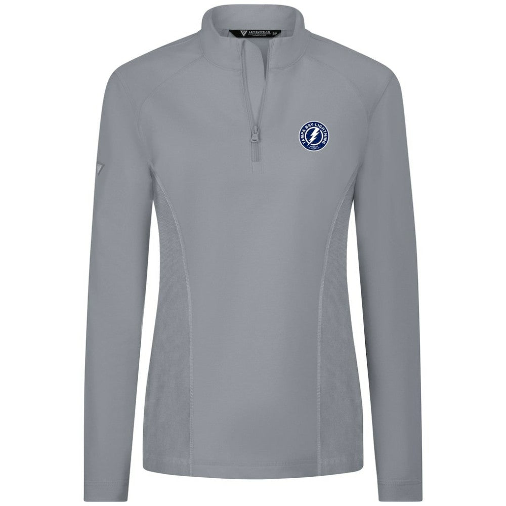 NHL Gray Tampa Bay Lightning Levelwear Women's Upright Quarter-Zip Pullover