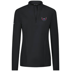 NHL Black Washington Capitals Levelwear Women's Upright Quarter-Zip Pullover
