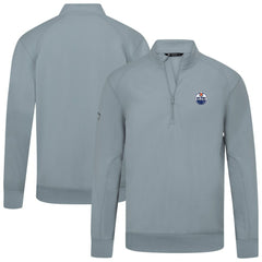 NHL Gray Edmonton Oilers Levelwear Upright Tri-Blend Quarter-Zip Pullover