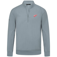 NHL Gray Detroit Red Wings Levelwear Upright Tri-Blend Quarter-Zip Pullover