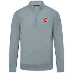 NHL Gray Calgary Flames Levelwear Upright Tri-Blend Quarter-Zip Pullover