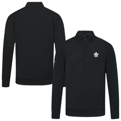 NHL Black Toronto Maple Leafs Levelwear Upright Tri-Blend Quarter-Zip Pullover
