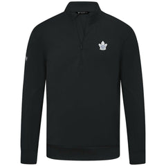 NHL Black Toronto Maple Leafs Levelwear Upright Tri-Blend Quarter-Zip Pullover