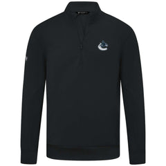 NHL Black Vancouver Canucks Levelwear Upright Tri-Blend Quarter-Zip Pullover