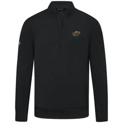NHL Black Minnesota Wild Levelwear Upright Tri-Blend Quarter-Zip Pullover