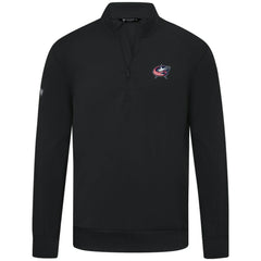 NHL Black Columbus Blue Jackets Levelwear Upright Tri-Blend Quarter-Zip Pullover