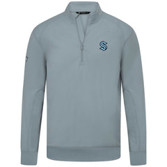 NHL Gray Seattle Kraken Levelwear Upright Tri-Blend Quarter-Zip Pullover