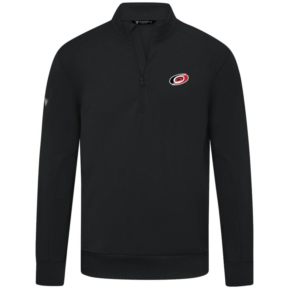 NHL Black Carolina Hurricanes Levelwear Upright Tri-Blend Quarter-Zip Pullover