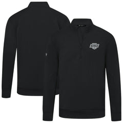 NHL Black Los Angeles Kings Levelwear Upright Tri-Blend Quarter-Zip Pullover