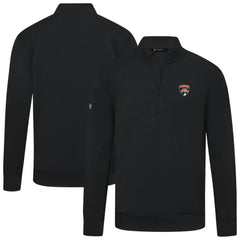 NHL Black Florida Panthers Levelwear Upright Tri-Blend Quarter-Zip Pullover