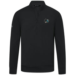 NHL Black San Jose Sharks Levelwear Upright Tri-Blend Quarter-Zip Pullover