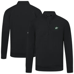NHL Black Dallas Stars Levelwear Upright Tri-Blend Quarter-Zip Pullover