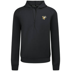 NHL Black Pittsburgh Penguins Levelwear Technic Quarter-Zip Pullover Hoodie
