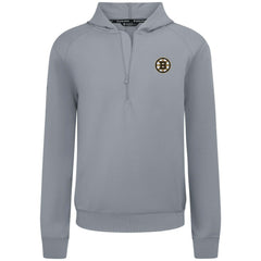 NHL Gray Boston Bruins Levelwear Technic Quarter-Zip Pullover Hoodie