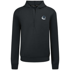 NHL Black Vancouver Canucks Levelwear Technic Quarter-Zip Pullover Hoodie